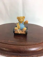 Cherished Teddies Tiny Treasured Bear In Wagon 2002 NIB #104859