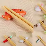 Fish Shape Ceramic Chopstick Holder Rest Fork Storage Rack Kitchen Table Decor