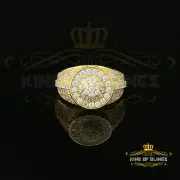 925 Sterling Yellow Silver 4.0ct Cubic Zirconia Round-Shaped Ring size 10.5