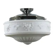 Senator Opal Matt 11&quot; Shade w 8 1/4&quot; Chrome Batten Fix Light