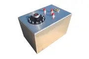 RCI 12 Gallon (45L) Aluminium Street Rod Fuel Cell with Sender (No Foam) Natural Size: 18" x 12" x 12"