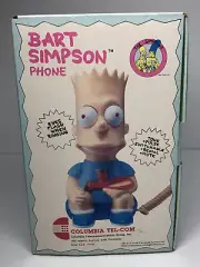 Bart Simpson Telephone, 1990 Columbia Tel-Com New In Box Vintage See Pictures