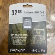 PNY Elite Class 10 U1 V10 SD Flash Memory Card 32GB Trail Camera Card
