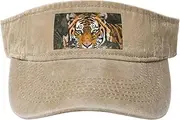 [RLDOBOFE] Sun Visor Hat Adjustable Empty Top Baseball Cap Camouflage Tiger Sun Hats for Women Men Sports Hats Summer Beach Cap