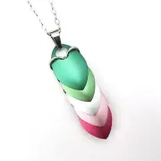 Abrosexual pendant, handmade abro pride chainmail scales necklace, LGBTQ jewelry
