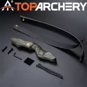 60" Archery Takedown Recurve Bow Left-handed bow Hunting Wood RISER Bow 25-50lbs