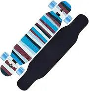 Sports Longboard Skateboard, 42" A-Level 7-Layer Maple Wood Four-Wheel Double Tilting Nostalgic Dance Board Suitable for Adults Young People