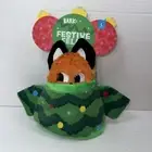 2 Pc BARK BOX Dog Toy Festive Felix Fox Plush Large Squeak Christmas