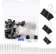 Glarks 350Pcs Paper Clips and Binder Clips Set, Assorted Sizes and Colored Of...