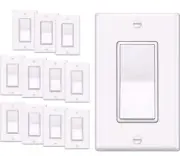 12 Pk ELECTECK 3 Way Wall Light Switch Rocker ON/Off Paddle Control 15A 120/277V