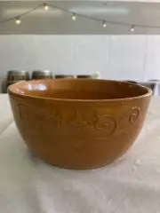 Demdaco Sapore Deb Hrabik Hand Painted Orange large 9" Bowl New/Old Stock
