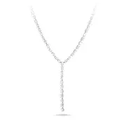 Bevilles Oval and Emerald Cut Lariat Tennis Necklace with 5.25ct of Laboratory Grown Diamonds in