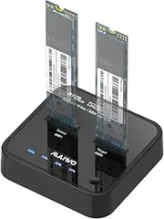 MAIWO K3016P 2 Bay M.2 NVMe Clone Docking Station,Duplicator for USB C 10Gbps , Support One- Key System Disk Copy Function.