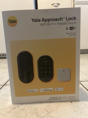 Yale Approach Lock with Wi-Fi and Keypad Touch BLACK SUEDE **FAST SHIPPING** NEW