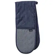 Ladelle Double Oven Mitt/Mittens Kitchen Cooking/Baking 17x89cm Denim Blue