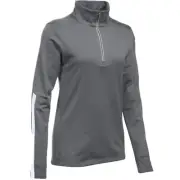 Under Armour Womens Qualifier Quarter 1/4 Zip Pullover Grey 1276355 Medium