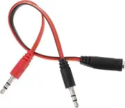 Vaguelly Audio Splitter Cable Dual Headset Microphone Adapter Durable Audio Cable for Speaker and Microphone Connection Compatible with Smartphones Laptops and More