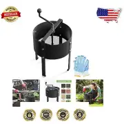 Sturdy Rotary Garden Sifter: Save Time Sifting Soil and Compost Effortlessly