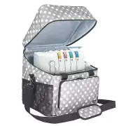 LUXJA Serger Case for Most Standard Overlock Machines, Serger Bag with Access