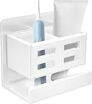 Adhesive Bathroom Shelves - Over Toilet Wall Mounted Shelf Organizer, Bathroom Over Toilet Mounted Storage Racks | No Drill Floating Storage for Shower Space and Small Accessories