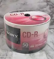 Sony CD-R 50 Disc Pack 700 MB 48x Speed Optical Media Spindle New Sealed
