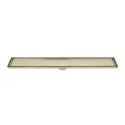 RADIANT Warm Brushed Nickel 316 Stainless Steel Linear Tile Insert Shower Gra...