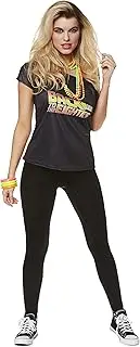 Karnival 81338 1980's Back to The Future T-Shirt Costume, Women, Black, Small