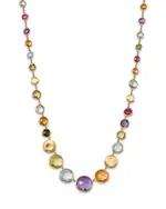 Marco Bicego 18K Gold Jaipur Color Mixed Gemstone Graduated Collar Necklace, 17