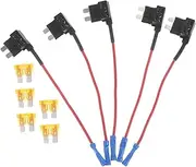 ULTECHNOVO 5pcs Automotive Add a Circuit Fuse Tap Adapter Kit Compatible with Standard ATC Blade for Reliable Car Electrical Connections for Vehicles Trucks and Boats
