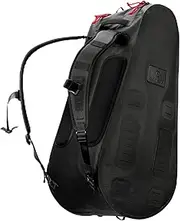 Cancha Racquet Bag Pro | Modular Water-Proof 6-Racket Tennis Bag | Lightweight, Water-Resistant Design | Spacious Multi-Compartment Storage | Ideal for Travel & Sport | Black