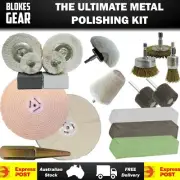19pc Ultimate Buffing Polish Kit For Drill & Bench Grinder Polishing All Metals
