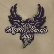 Myrtle Beach Spring Rally 2008 Patch - Motorcycle Biker South Carolina - Purple