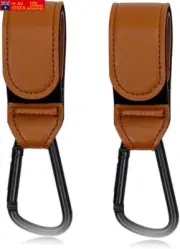 2-Pack Universal Stroller Hooks | Adjustable Carabiner Clips for Bags - Carry up