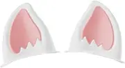 Fellflying Cat Ears for Hats - 1 Pair Motorcycle Hard Hat Sticker Decor,Headgear Attachments, Ski Hat Horns, Adhesive Peel & Stick Decor for Hard Hats