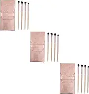 Baluue 3sets Mini Makeup Brush Set Eyeshadow Brush Kit Beauty Tool Set Portable Eye Shadow Set Makeup Kit 4pcs*3