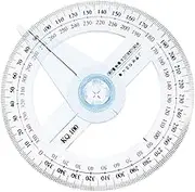 HEALLILY 360 Degree Protractor Multi-Angle Measuring Ruler Circle Geometric Ruler
