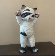 New Halloween Mummy Cat Figurine Decor spooky kitty black white new