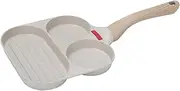 Hoement 1 Set Non Stick Breakfast Egg Frying Pan Convenient Multi Function Kitchen Pan for Camping Restaurant and Home Use Easy to Heating