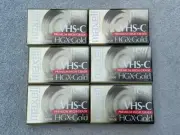 6 Maxell TC-30 VHS-C Premium High Grade HGX-Gold Camcorder Video Cassette Sealed