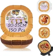 Enkis - Air Fryer Liners, 150pcs Non-Stick BPA-Free 9.8 inch/25 * 4.5CM Square Disposable Parchment Paper Liner, Great Value Air Fryer Accessory(Large-25CM)