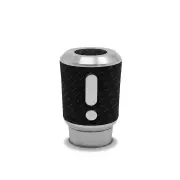 SAAS Leather Gear Knob Black Shift Knob Shifter Lever - Alloy Insert