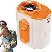 Yjkedfh Waist Clip Fan - Quiet Cooling Neck Fan,Digital Display Cooling Device, Multi-levels Adjustable Air Cooler for Running Beach Sports Construction Fishing
