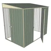 Build-a-Shed 1.5 x 2.3 x 2m Single Hinged Side Door Skillion Shed - Green
