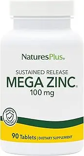 Natures Plus Mega Zinc Sustained Release 100 mg. - 90 Tablets