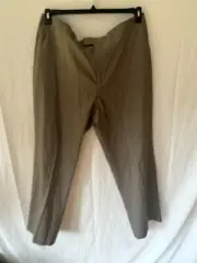 New Perry Ellis Men's Dress Pants Flat Front Beige 40x30
