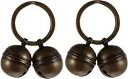 GANAZONO 2Sets Copper Dog Collar Bells Loud DIY Key Ring Accessories for Pets Durable Craftsmanship for Cats and Dogs for Pet Decoration and Identification