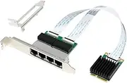 MiniPCIE Gigabit Ethernet Network Card Ethernet Adapter 4xRJ45 Port 10/100/1000Mbps I350-T4 SAS Ethernet Network Card