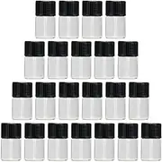 Healeved 50pcs Empty Glass Bottles for Makeup Travel Cosmetic Sub Packing Portable Refillable Containers for Lotion Essential Oils Perfumes for Travel and Outdoor Activities