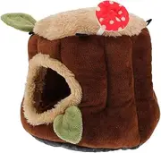 Ipetboom Warm Hamster Bed Mini Rat Hamster Plush House Bed Hut Nest Bed Mini House Cave Bed Cozy House Hideout Hamster Sleeping House Small Animals Winter Warm Nest