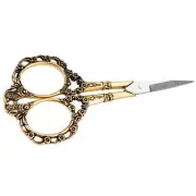 1pc Vintage Flower Pattern Stainless Steel Tailor Scissors For Sewing